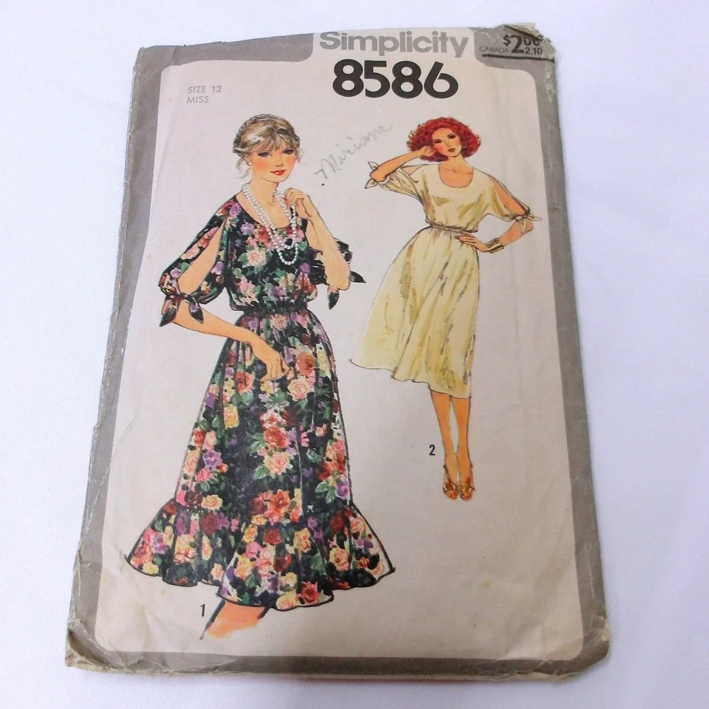 Simplicity Sewing Pattern 8586 Misses' Dress Midi or Maxi‎ / #6361